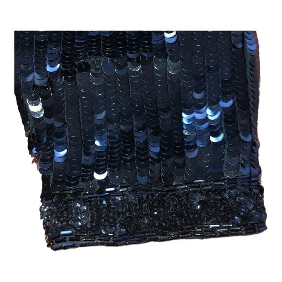 Vintage Sexy black Sequence and beaded long sleeved dress size 6 - Picture 9 of 12